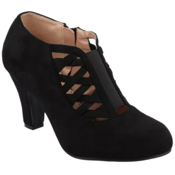 Journee Collection Shoes - NWOT Journee Collection Black Piper Inside Zip Block Heel Booties